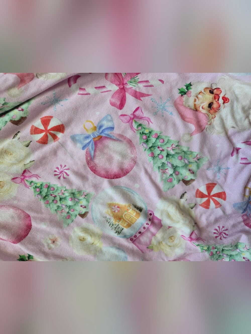 Rums & Roses Pink Holiday Print Twirl Dress - Picture 3 of 3